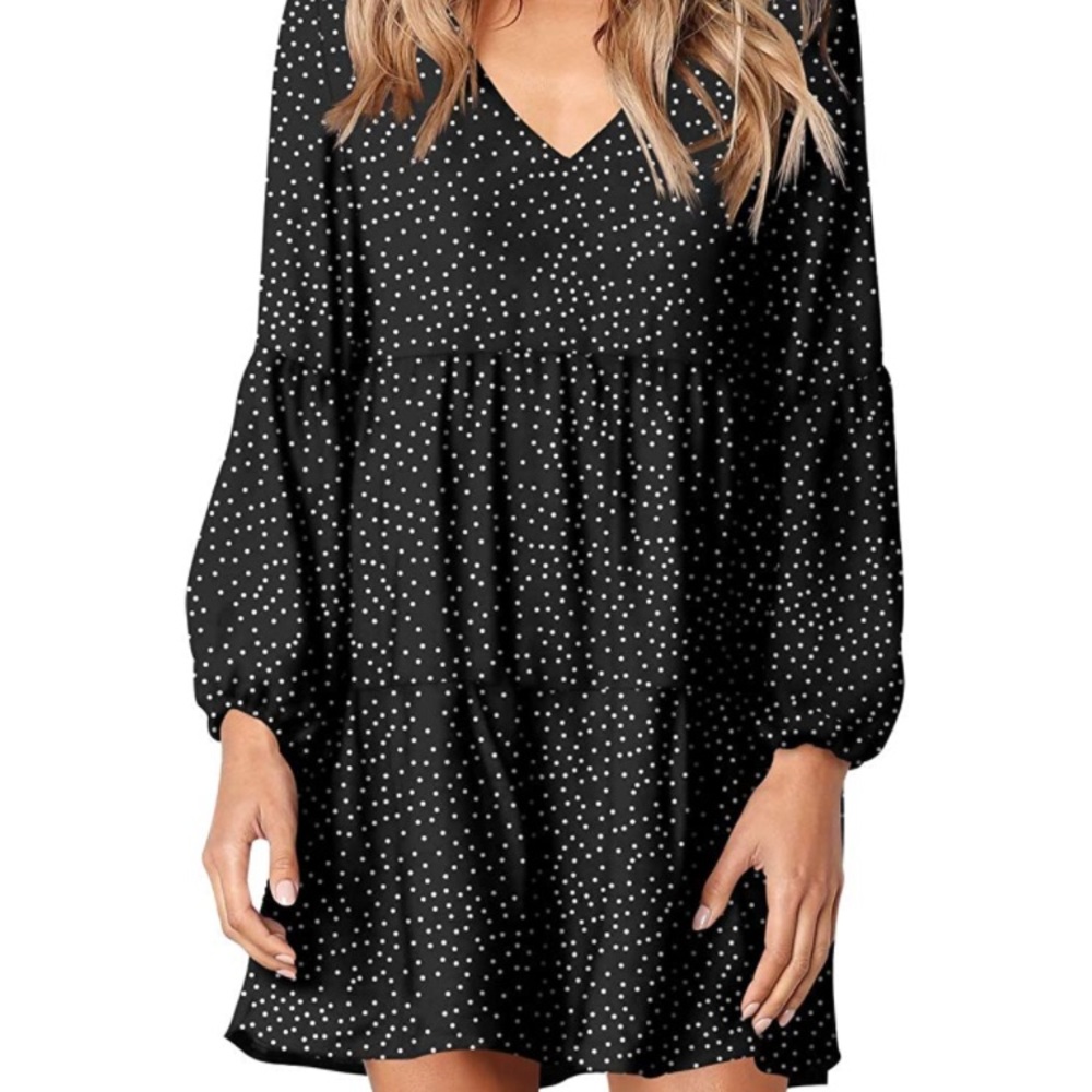 Black Polka-Dot Dress
